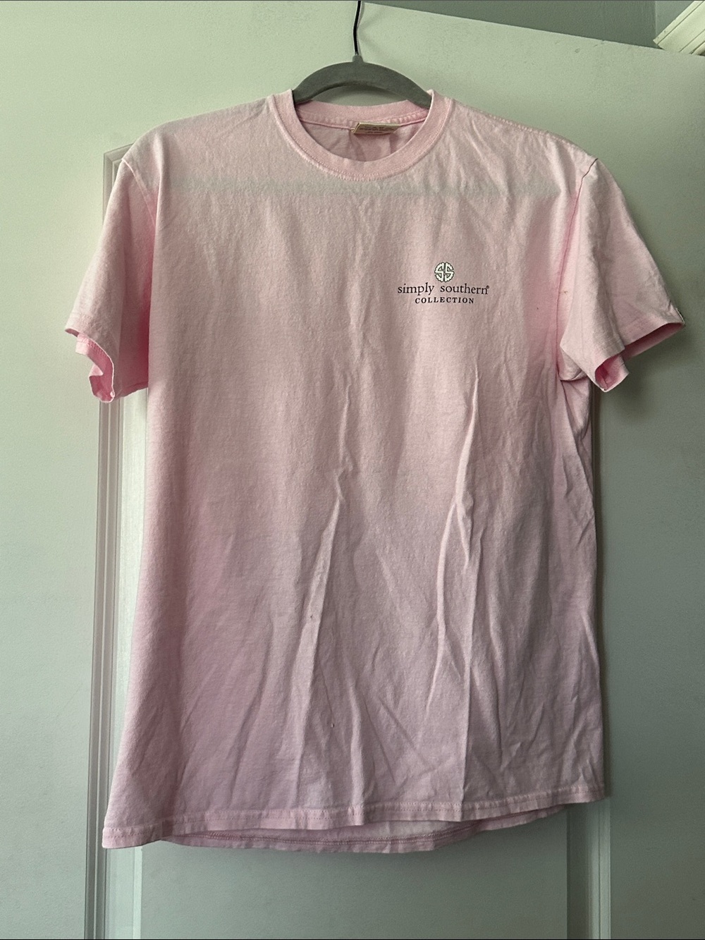 Simply Southern Light Pink Short-Sleeve Logo Tee for Men